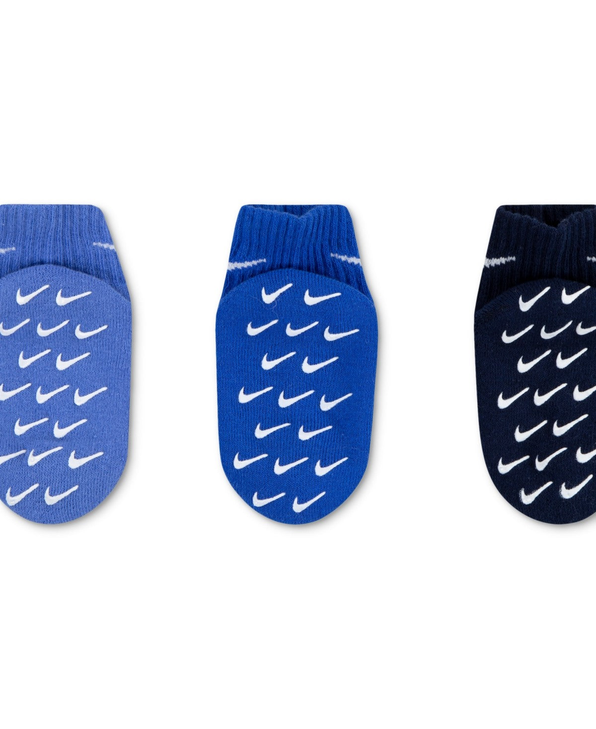 Nike 3-Pack Cushioned Non-Slip Baby Socks – Blue Multi | Size 6-12M