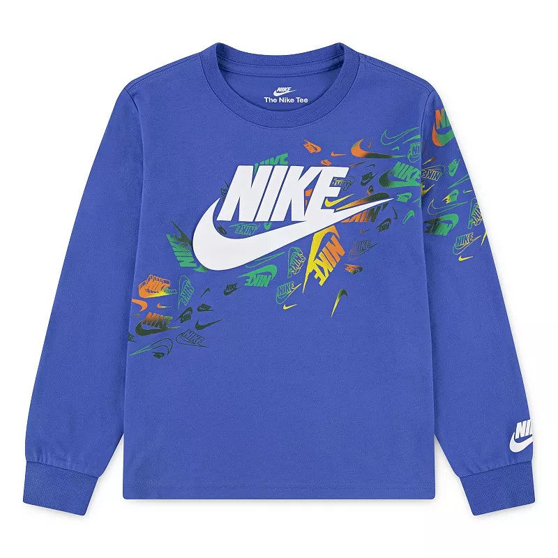 Nike Revealed Futura Long Sleeve Graphic T-Shirt | Blue | 12M
