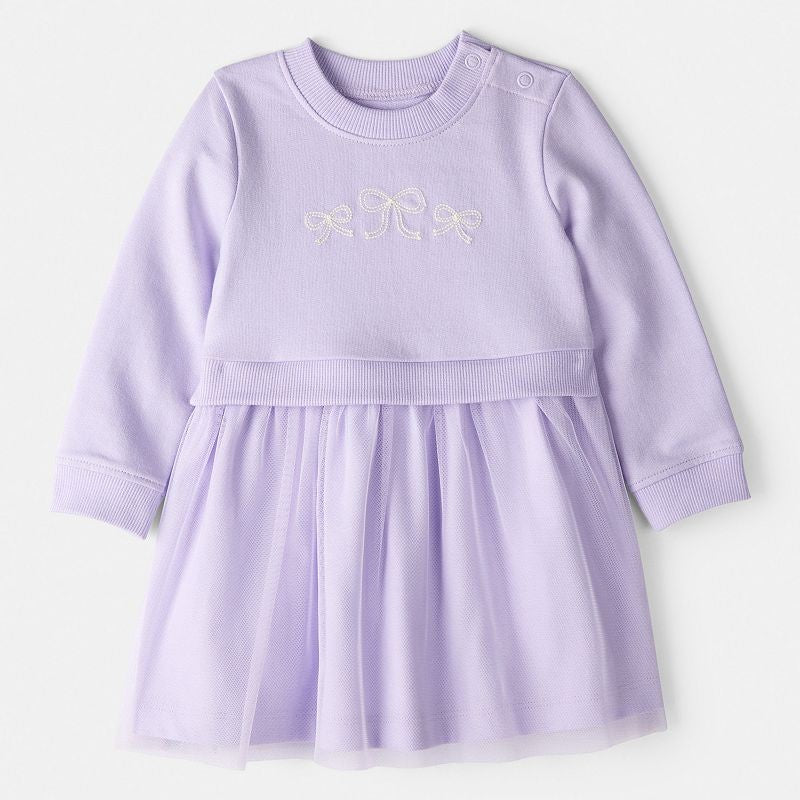 Carter's Baby Girl Bow Embroidered Tulle Dress | Lavender | 6 Months