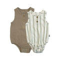 Graco 2-Piece Muslin Romper Set – Neutral Baby Outfit (9-12 Months)