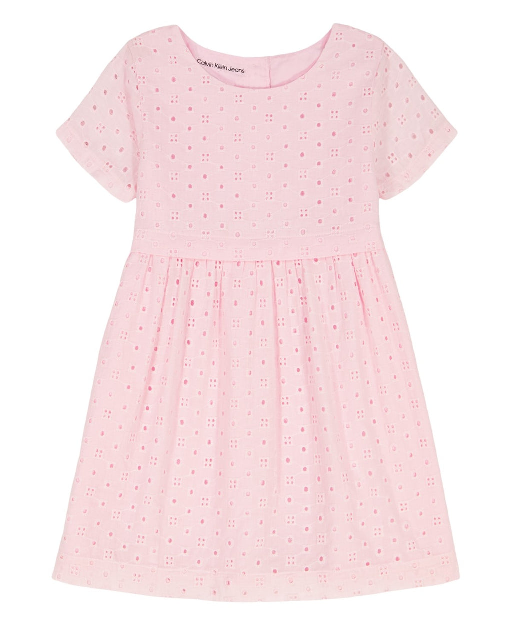 Calvin Klein Jeans Girls Pink Eyelet Dress | Size 3T