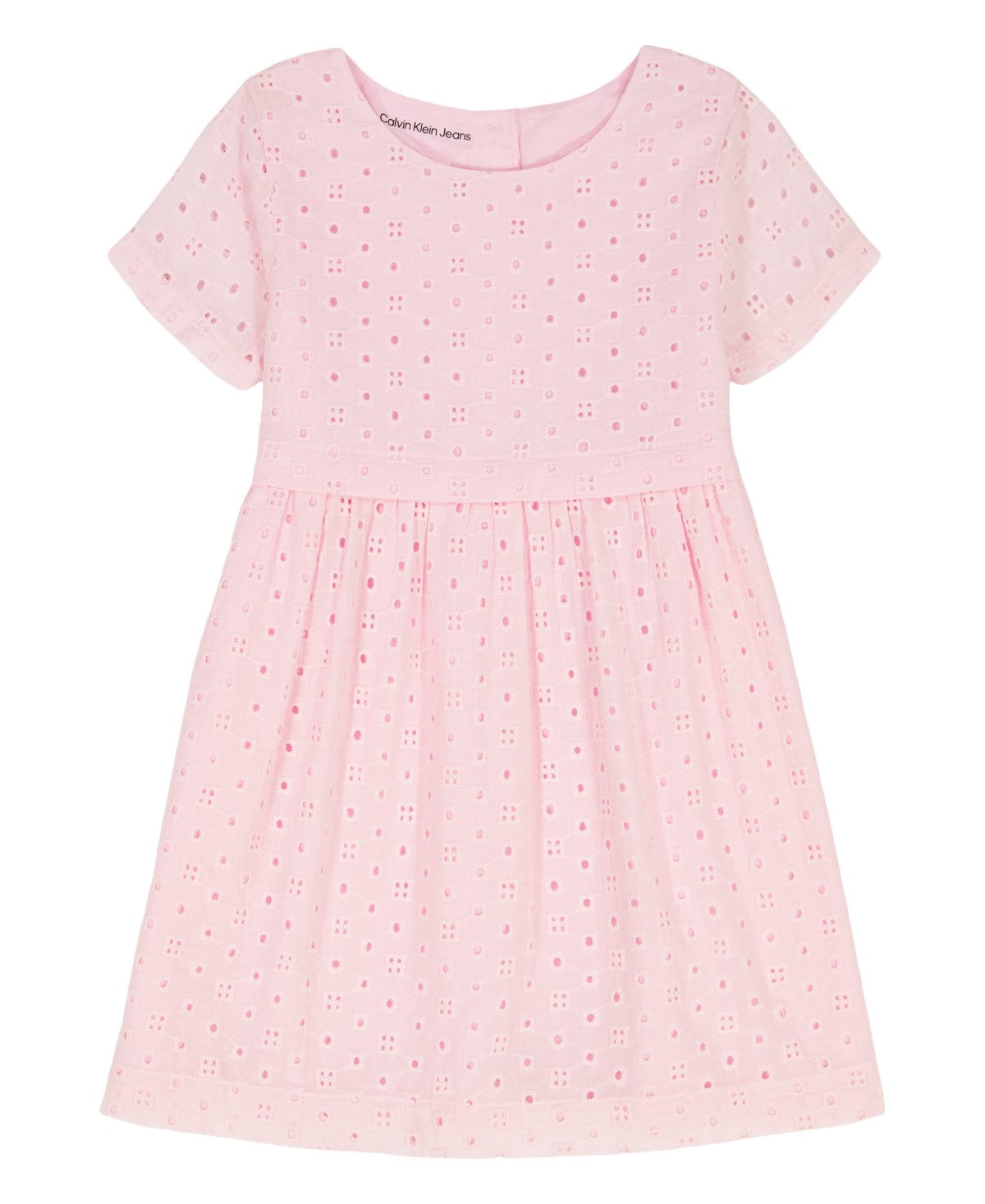 Calvin Klein Jeans Girls Pink Eyelet Dress | Size 3T