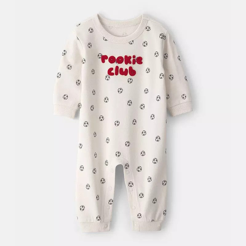 Carters Boy's Rookie Club French Terry Jumpsuit | Soccer Print | Size 18 Months