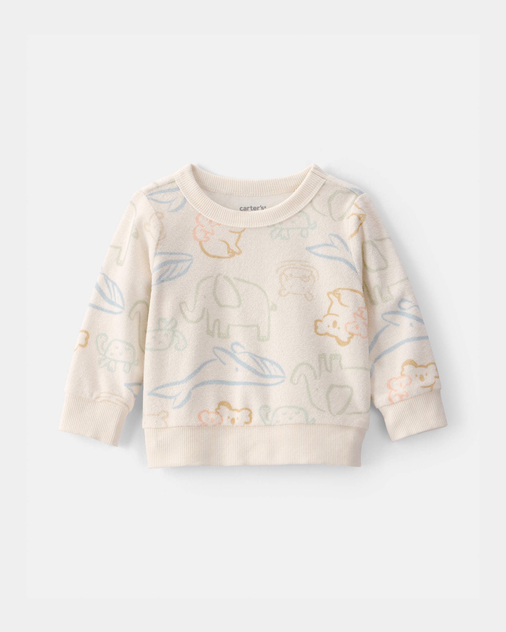 Carter's Animal Friends Terry Sweatshirt Baby 9M & 12M