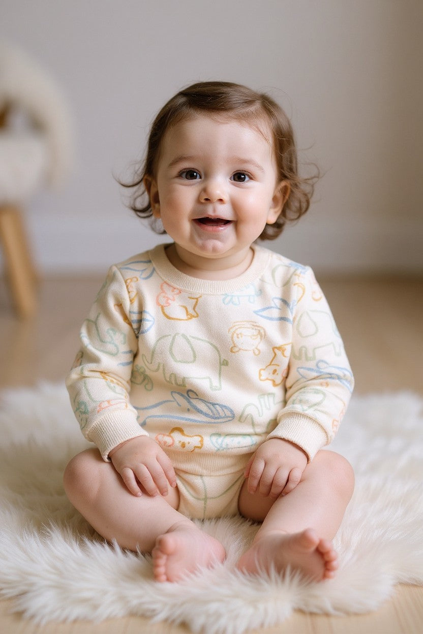 Carter's Animal Friends Terry Sweatshirt Baby 9M & 12M