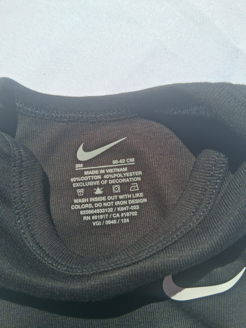 Nike Baby 3-Pack Short Sleeve Bodysuits – Black | Size 3M