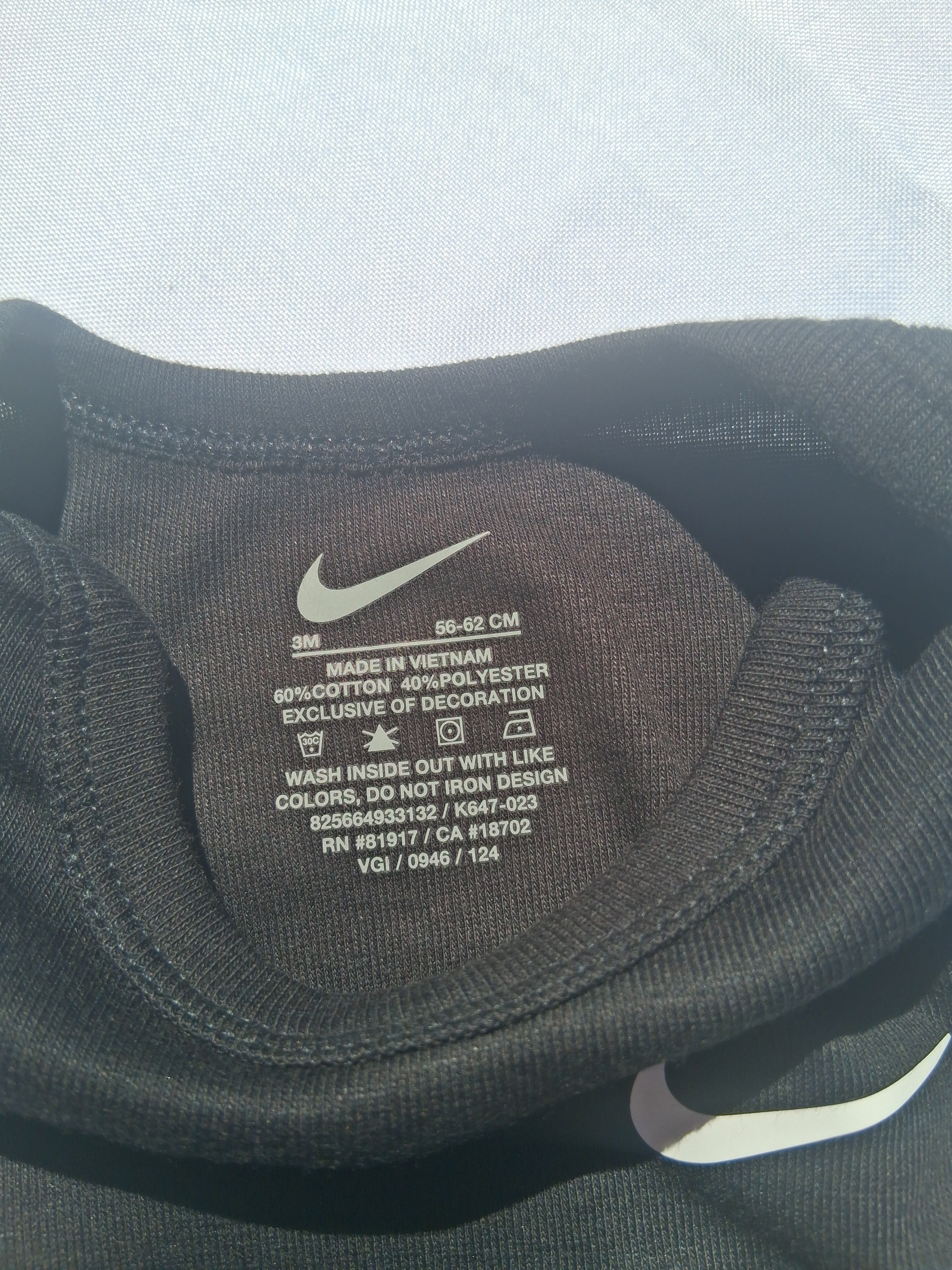 Nike Baby 3-Pack Short Sleeve Bodysuits – Black | Size 3M
