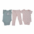 Lucky Brand 3-Piece Floral Bodysuit & Leggings Set – Size 18M