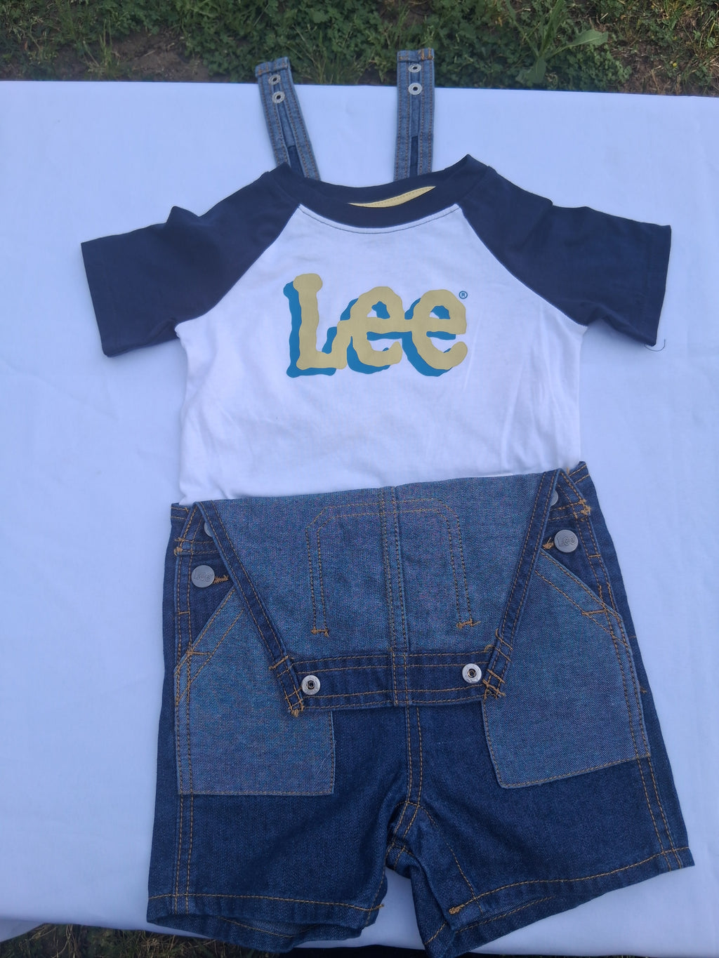 Lee NWT Toddler Denim Shortall & Tee Set – Size 18M