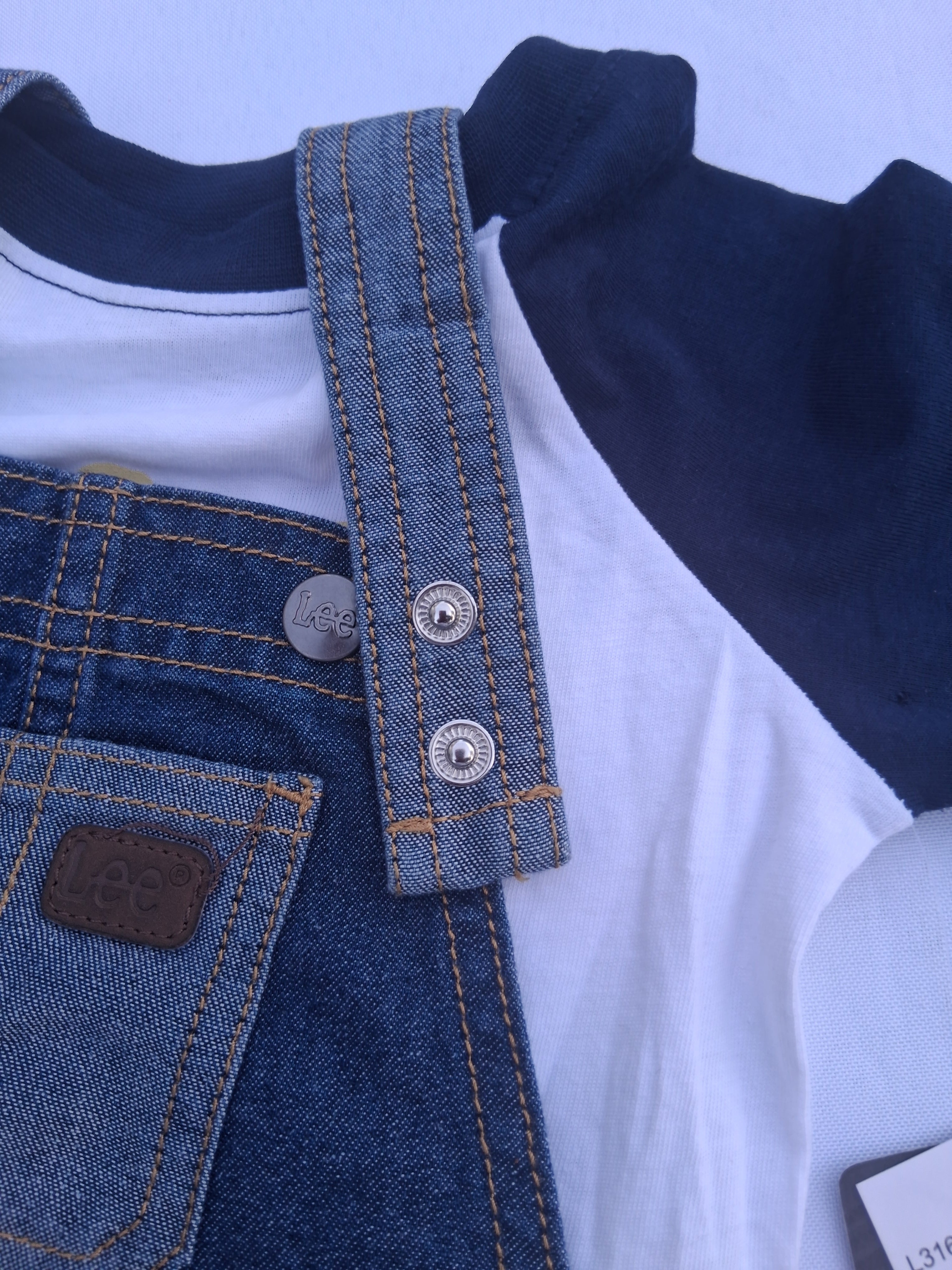 Lee NWT Toddler Denim Shortall & Tee Set – Size 18M
