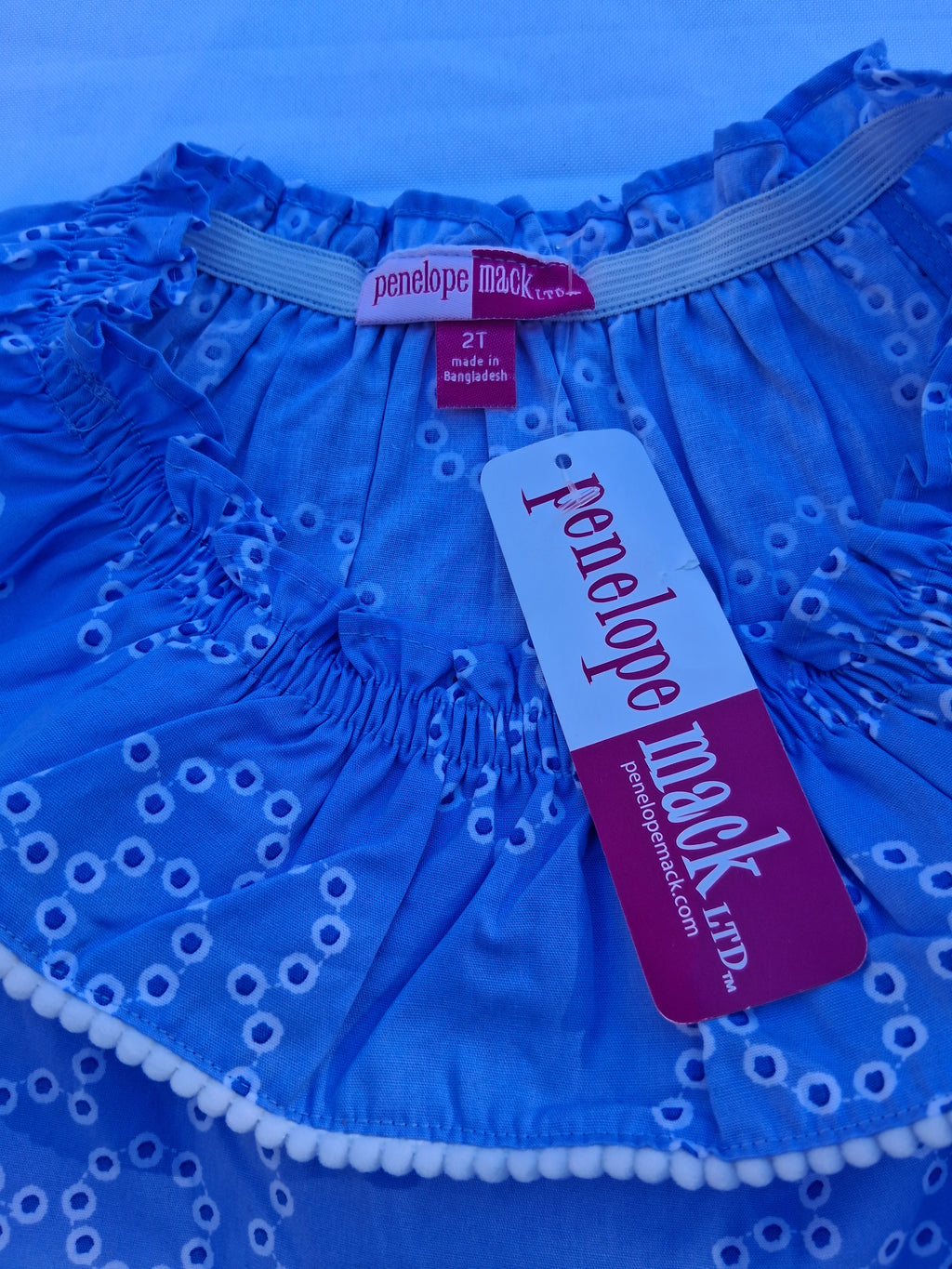 Penelope Mack Eyelet Ruffle Top & Shorts Set – Size 2T