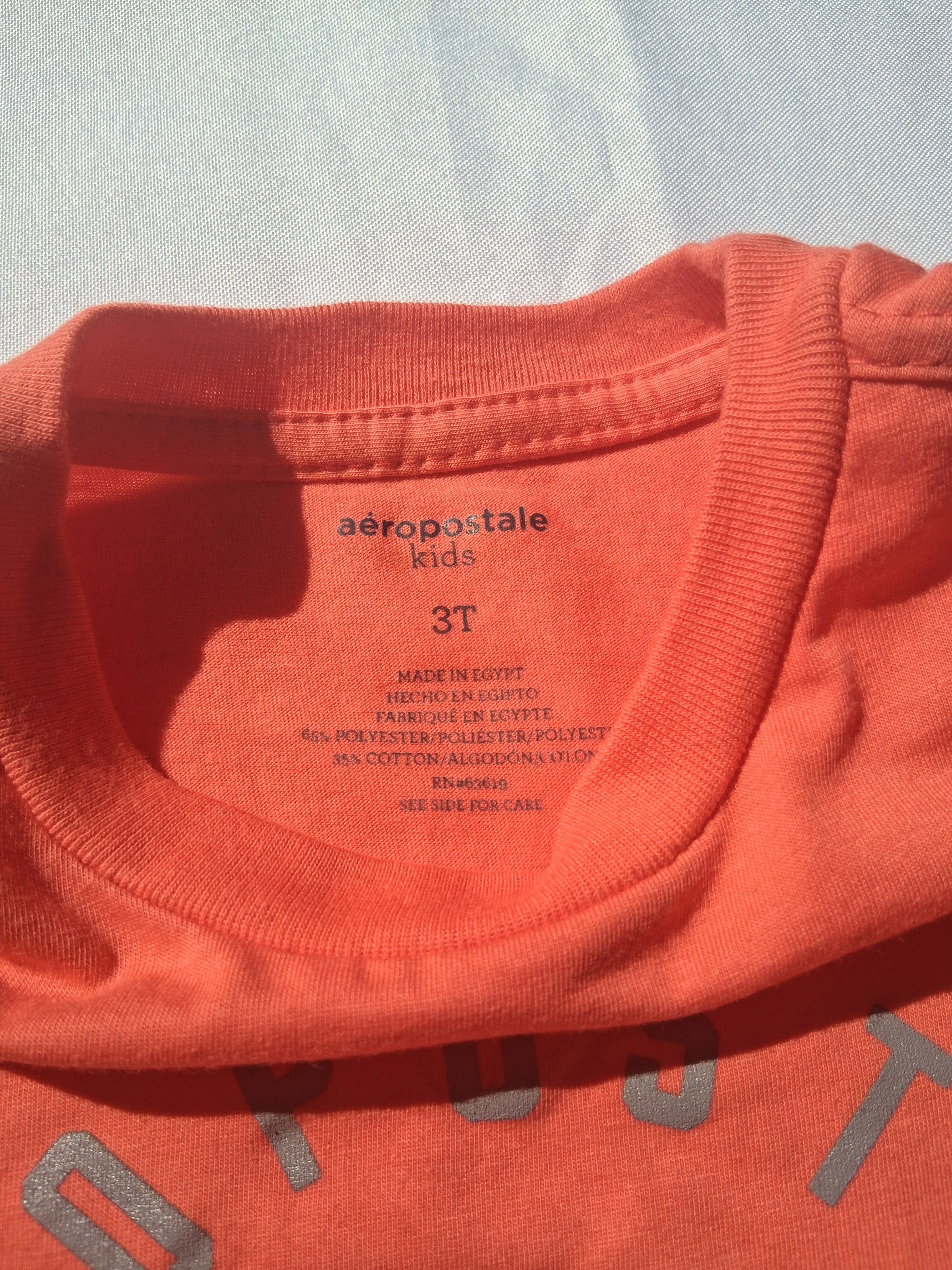 Aeropostale Kids 3-Piece Short Set – Coral & Gray | Size 3T