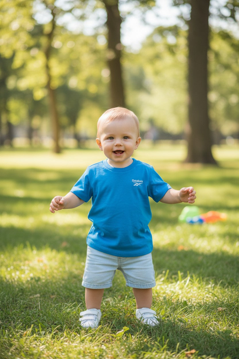 Reebok Toddler Graphic & Performance T-Shirt 2-Pack – Blue & Gray | Size 2T