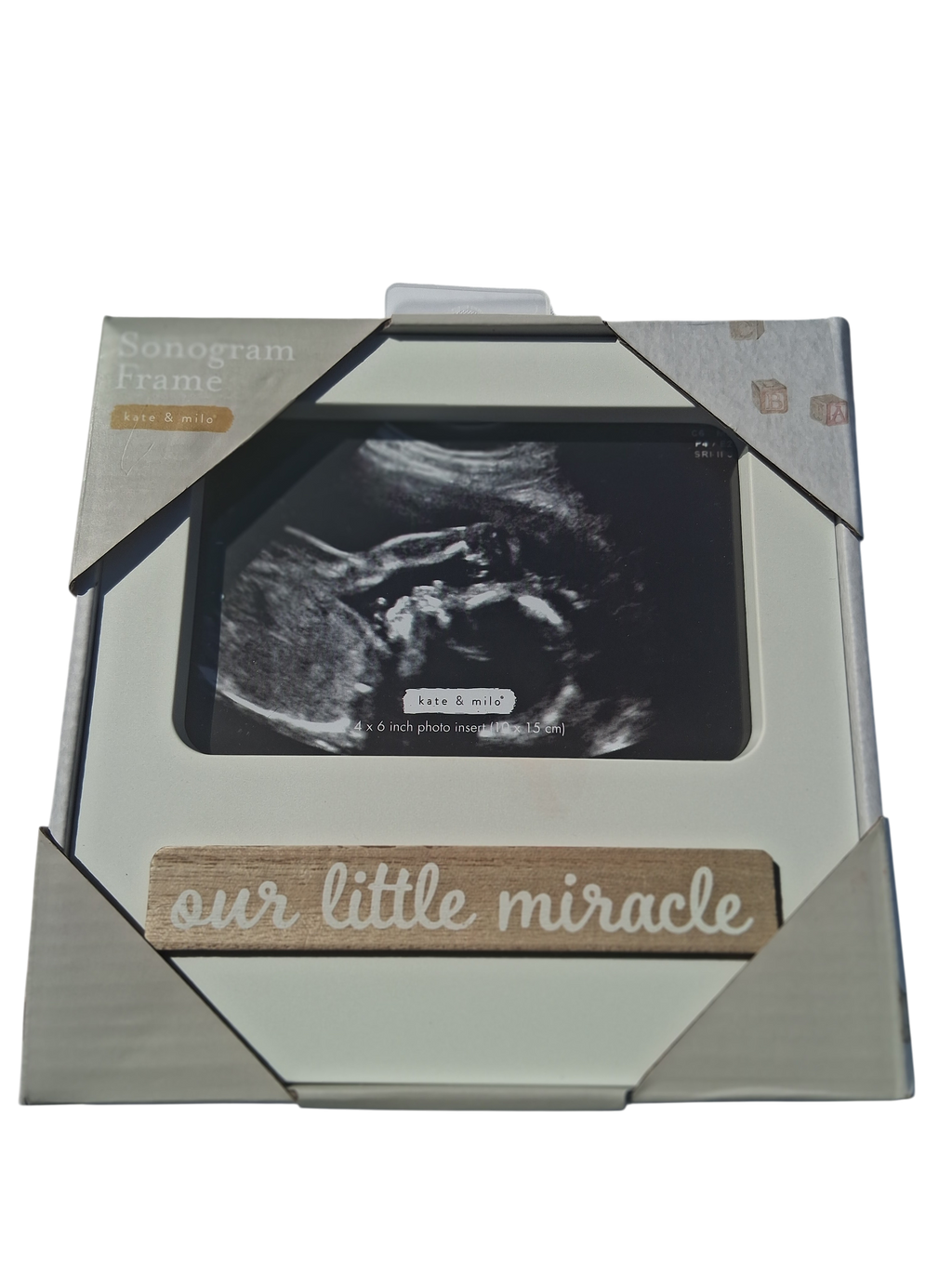 Kate & Milo Our Little Miracle Sonogram Frame – Ultrasound Keepsake