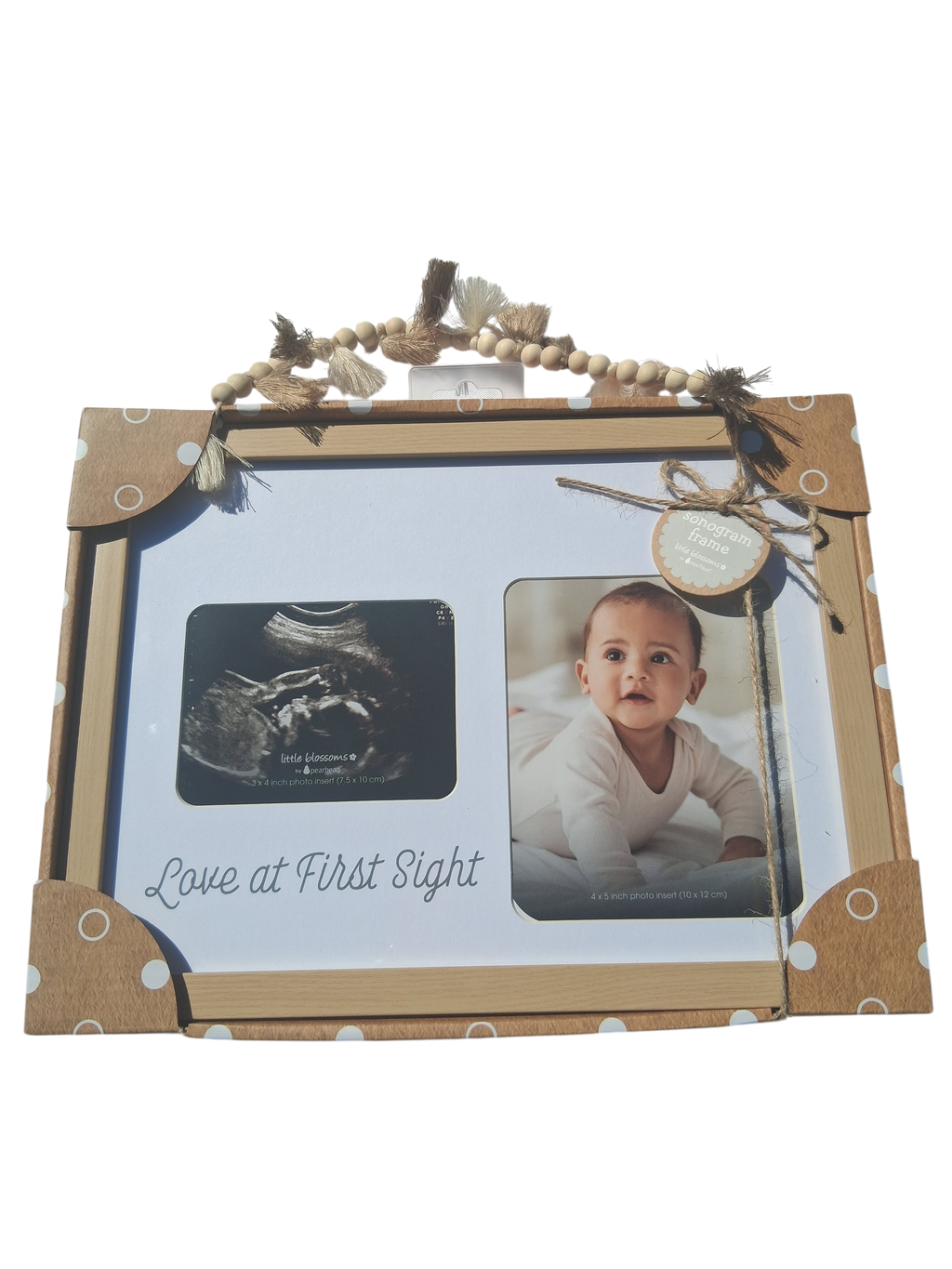 Pearhead Love at First Sight Sonogram & Baby Photo Frame