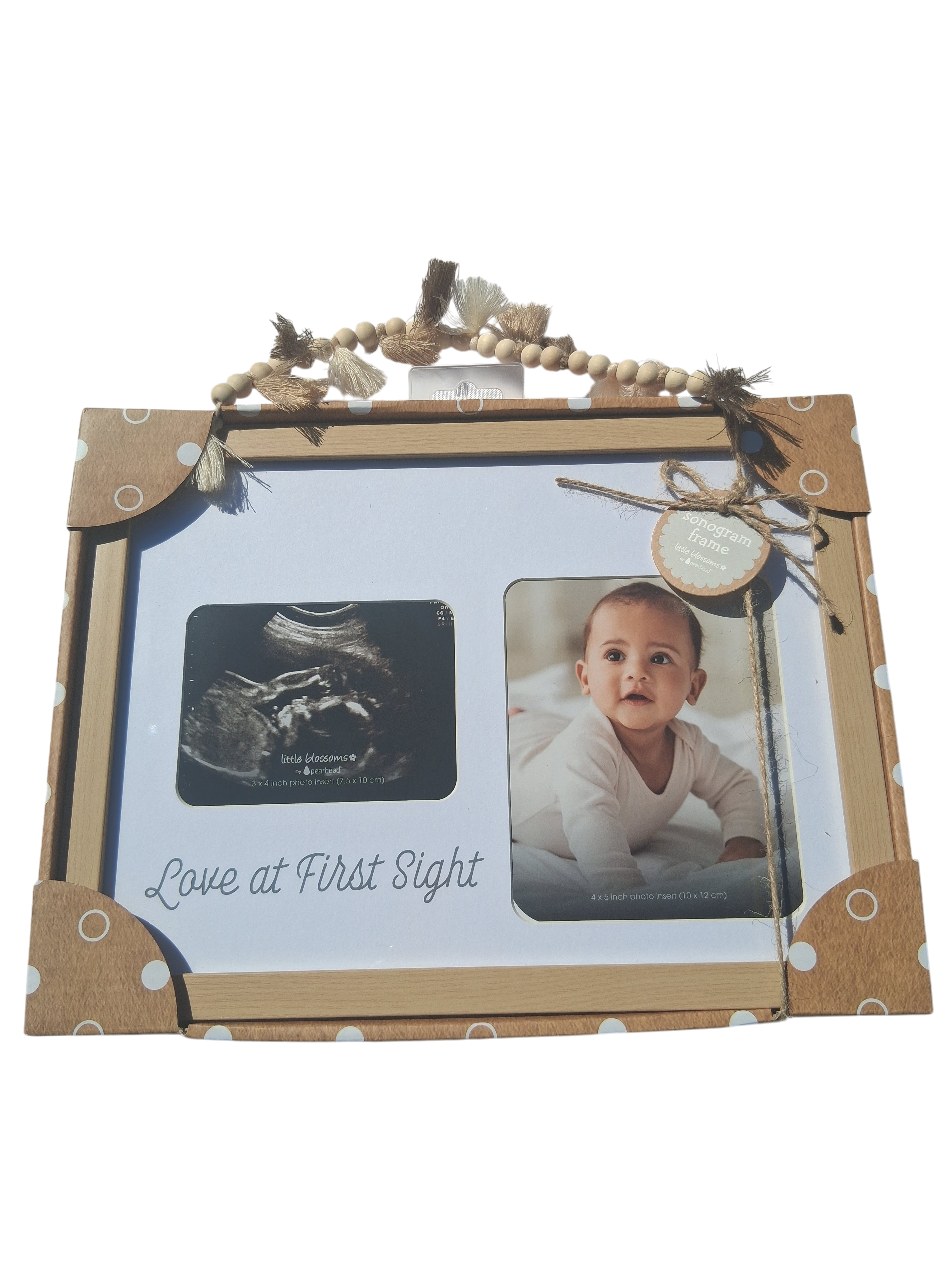 Pearhead Love at First Sight Sonogram & Baby Photo Frame