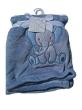 Baby Elements Plush Elephant Baby Blanket – Blue | 30" x 40"