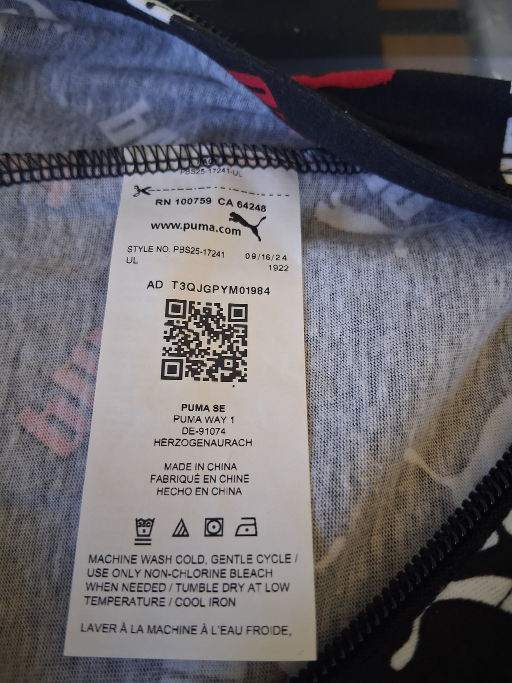 Puma Baby Logo Print  Sleeper Pajamas