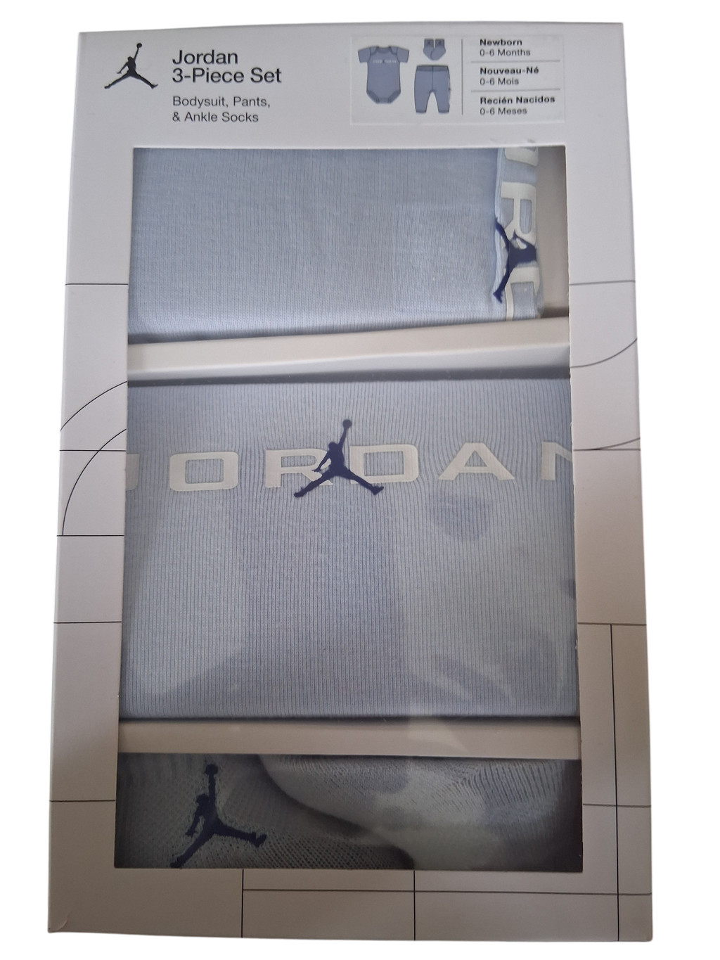 Jordan 3-Piece Baby Outfit Set – Bodysuit, Pants & Booties