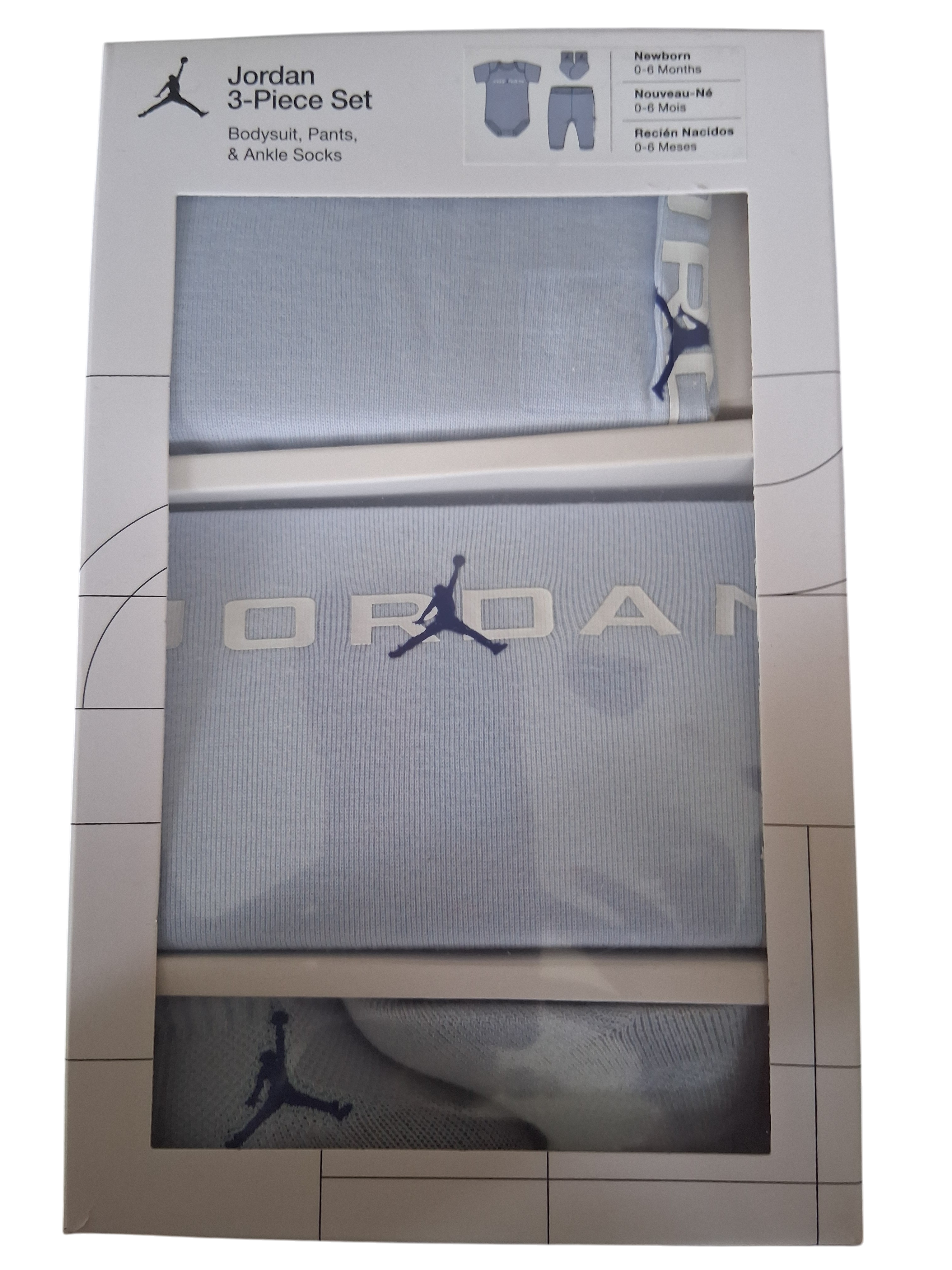 Jordan 3-Piece Baby Outfit Set – Bodysuit, Pants & Booties