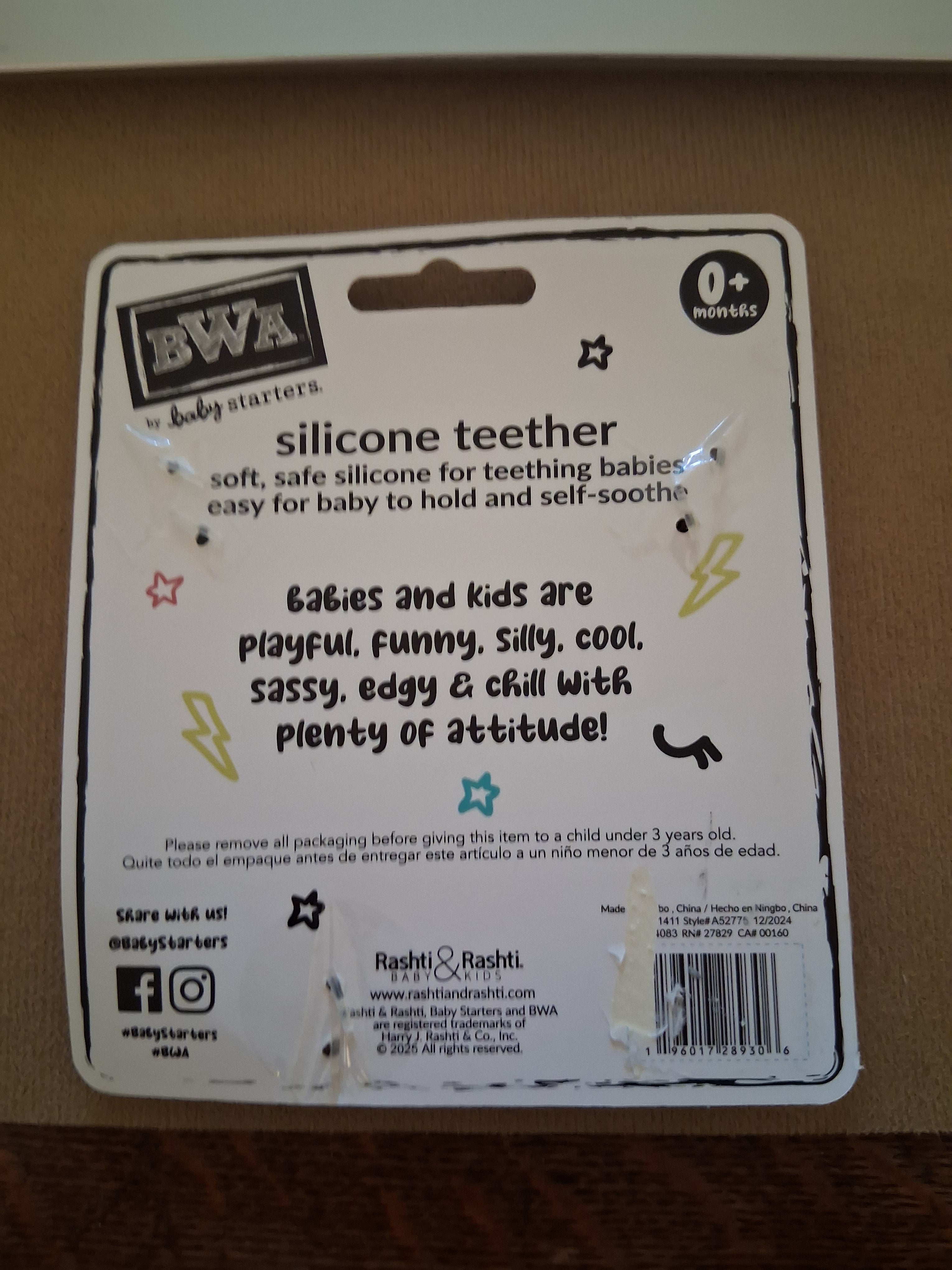 BWA by Baby Starters Silicone Teether – "Teethin' Season" | 0+ Months