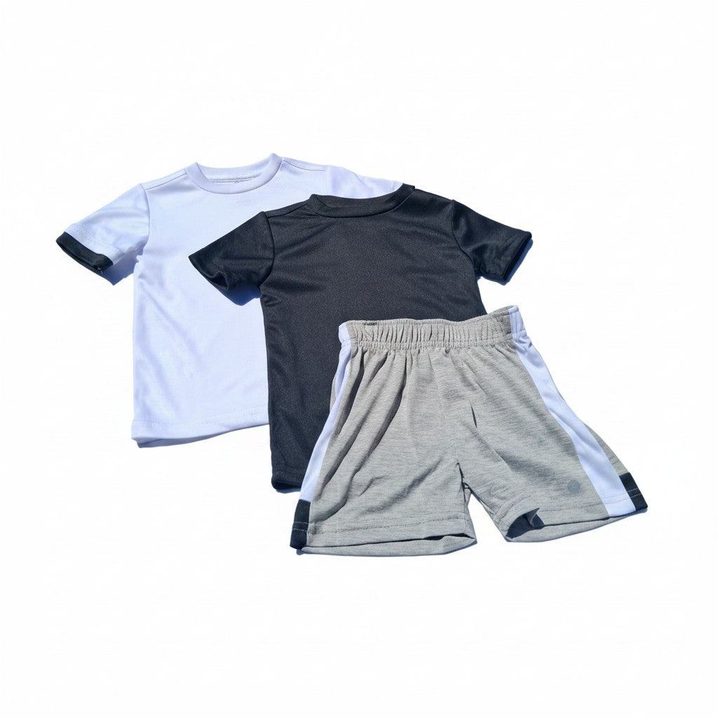 RBX Baby Boys 3-Piece Performance Tee & Shorts Set