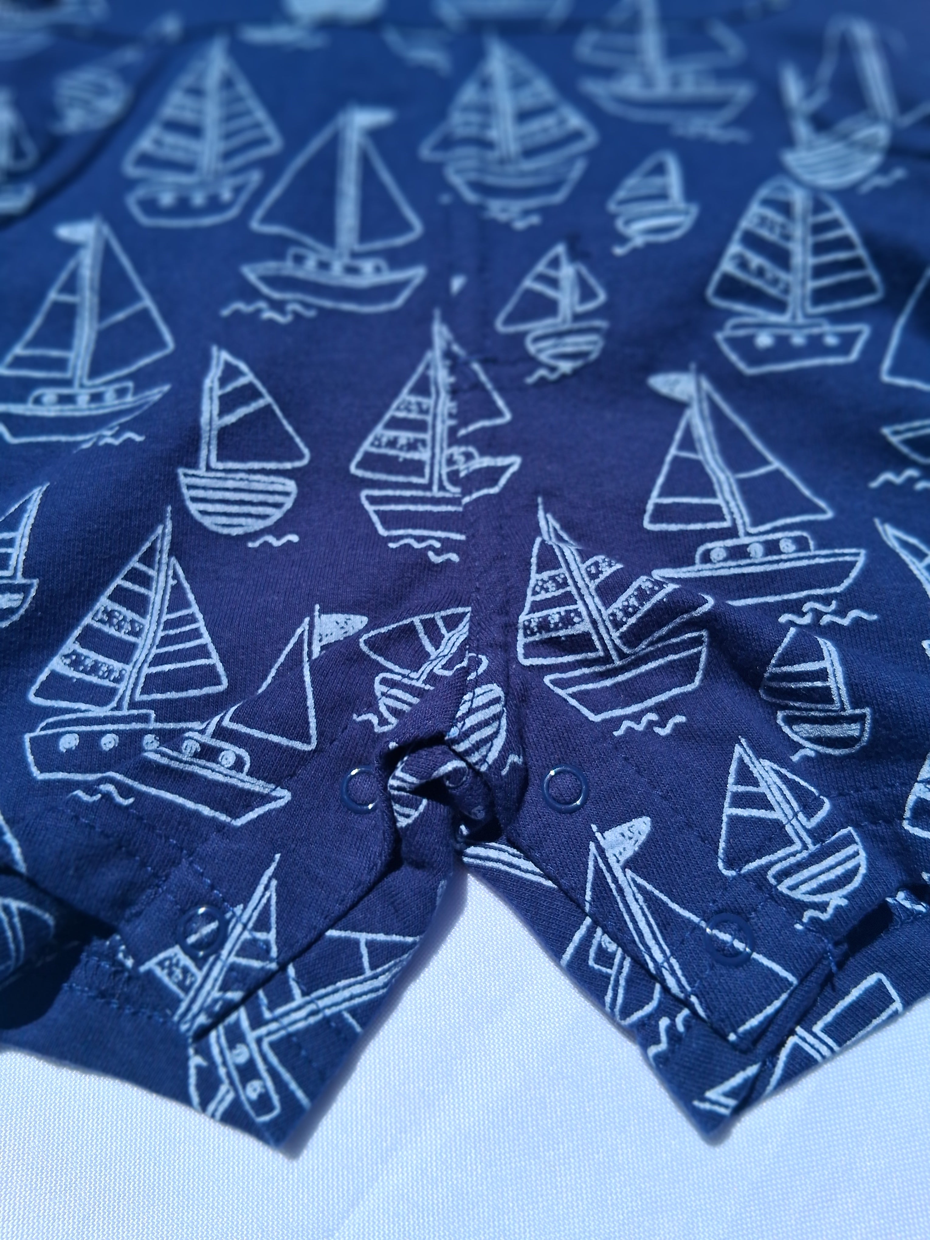 Little Me Baby Boys 2-Piece Sailboat Shortall Set | Size 6M