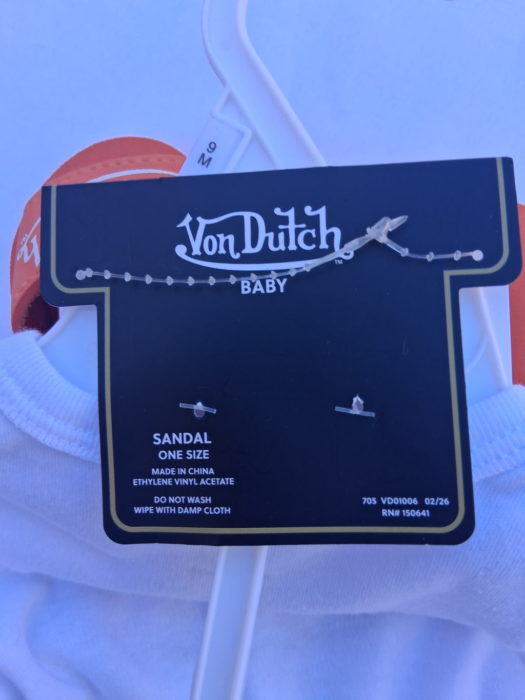 Von Dutch Baby Girl 3-Piece Bodysuit, Shorts & Sandal Set | 9M