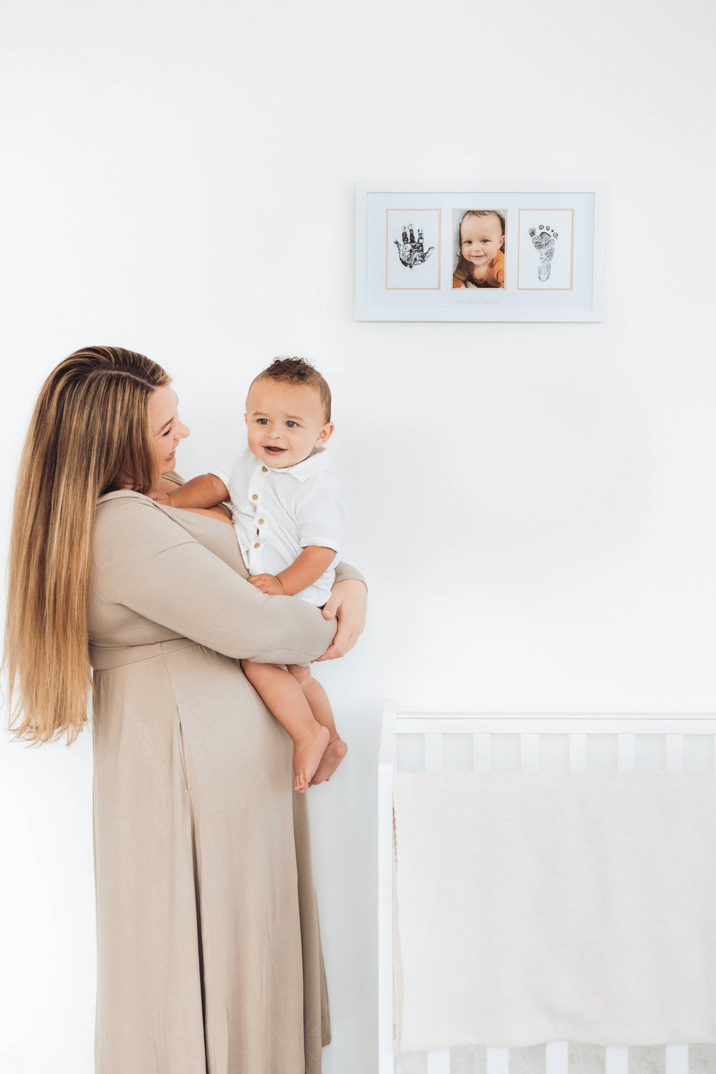 Baby Handprint Footprint Collage Photo Frame