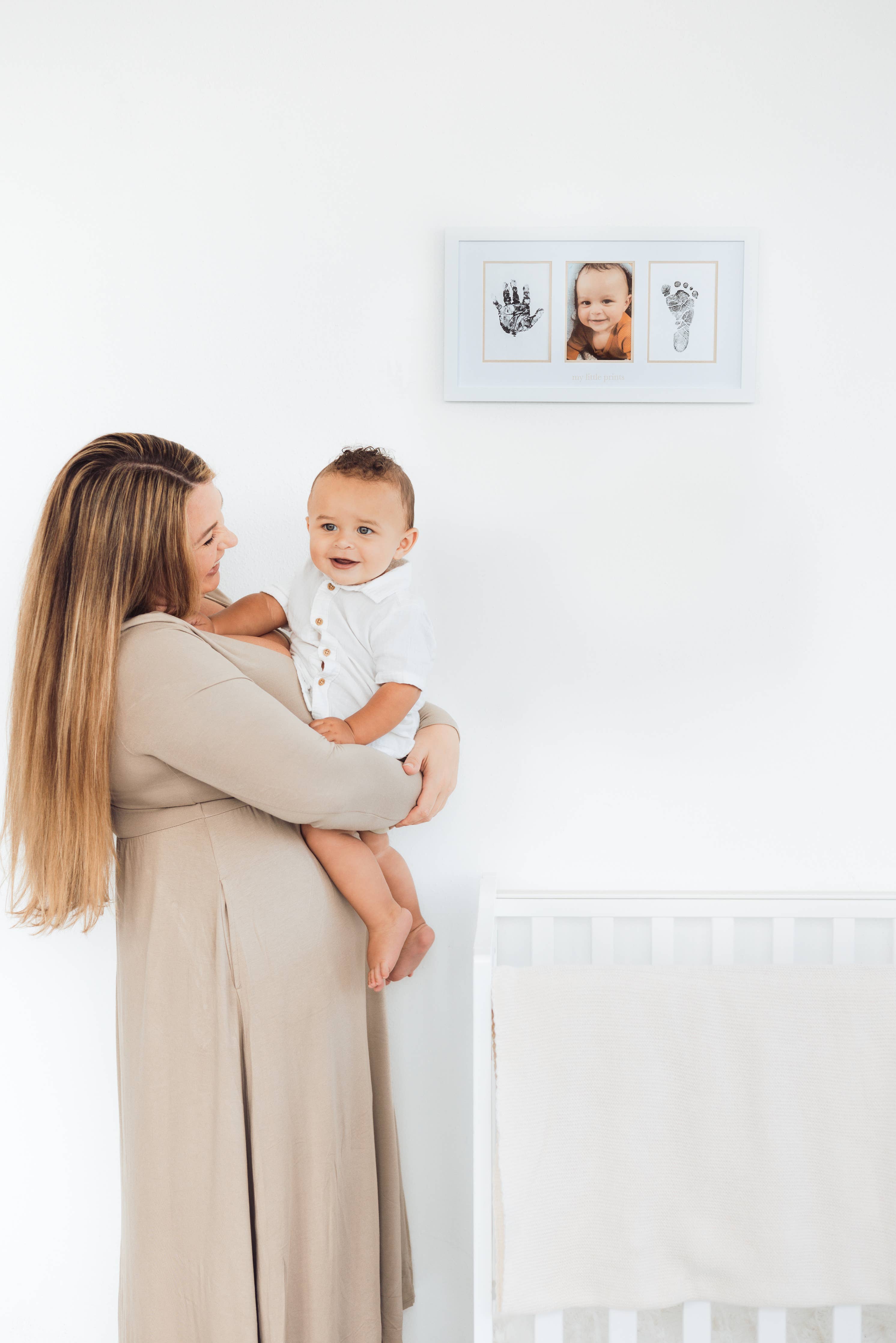 Baby Handprint Footprint Collage Photo Frame