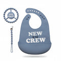 Lila & Jack 3-Piece Silicone Baby Gift Set – New to the Crew Blue