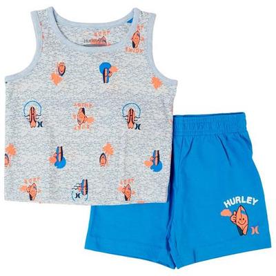 Hurley Baby Boys 2-Piece Surf Tank & Shorts Set | Blue | 12 Months