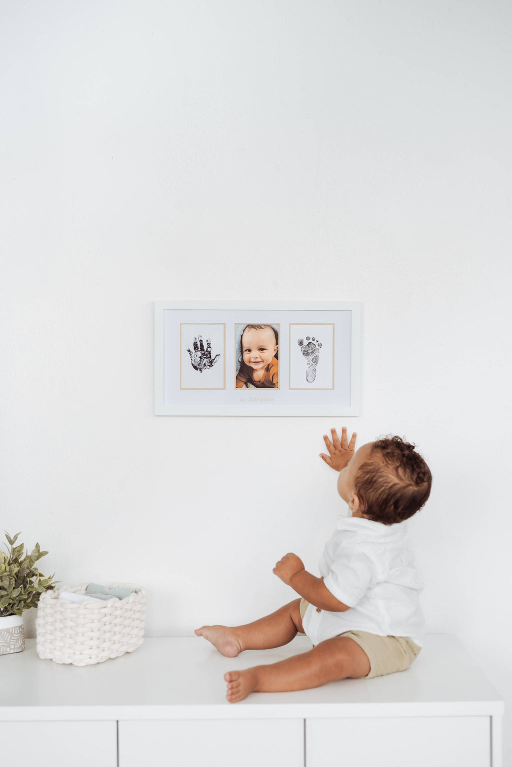 Baby Handprint Footprint Collage Photo Frame