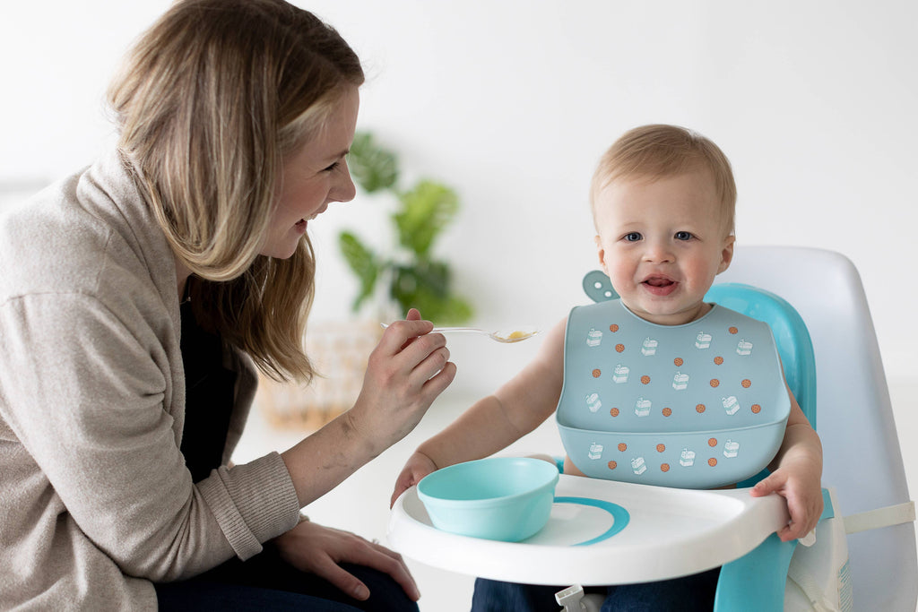 Baby Bib Set, Milk Drunk, Silicone, Set of 2