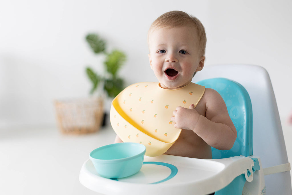 Baby Bib Set, You’re a Peach, Silicone, Set of 2