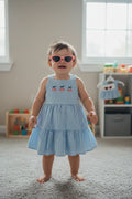 Nicole Miller Baby Girl Cherry Stripe Dress & Sunglasses Set | 2-Piece | Size 12 Months