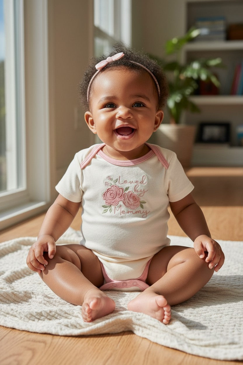 Kyle & Deena 5-Pack Baby Girl Floral Bodysuits | Size 6–9 Months