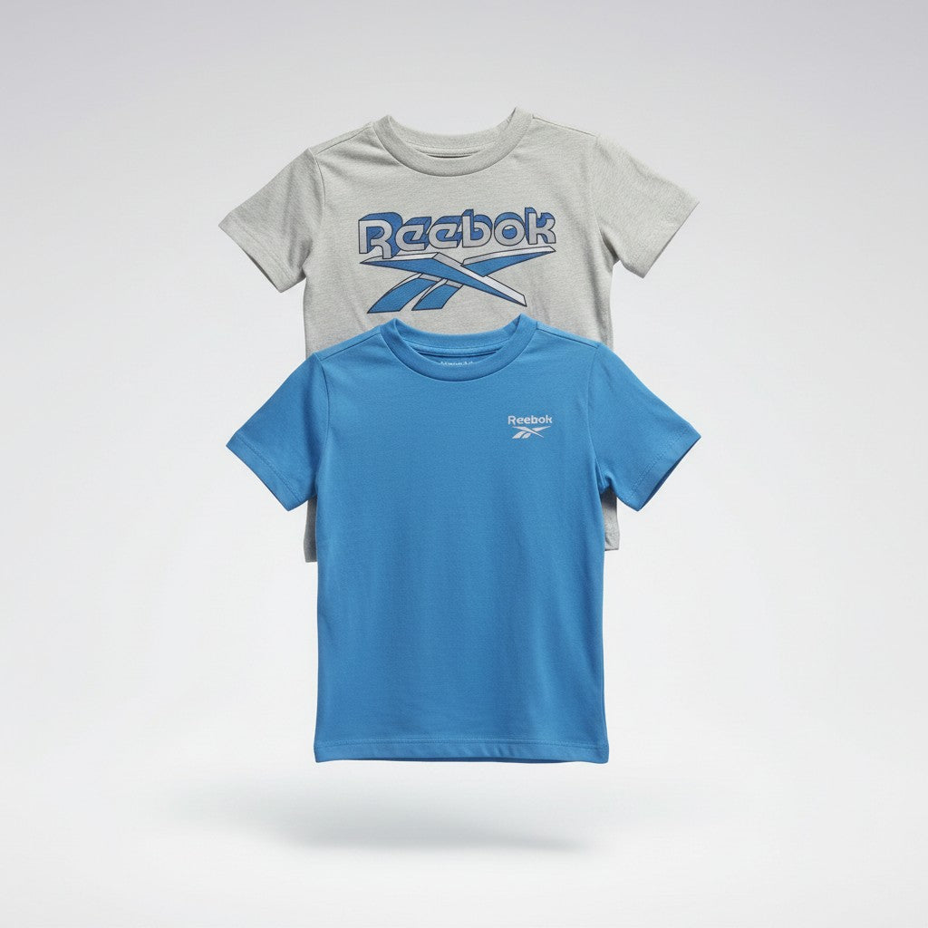 Reebok Toddler Graphic & Performance T-Shirt 2-Pack – Blue & Gray | Size 2T