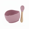 Lila & Jack Silicone Bowl & Spoon Feeding Set | BPA Free | Dusty Pink