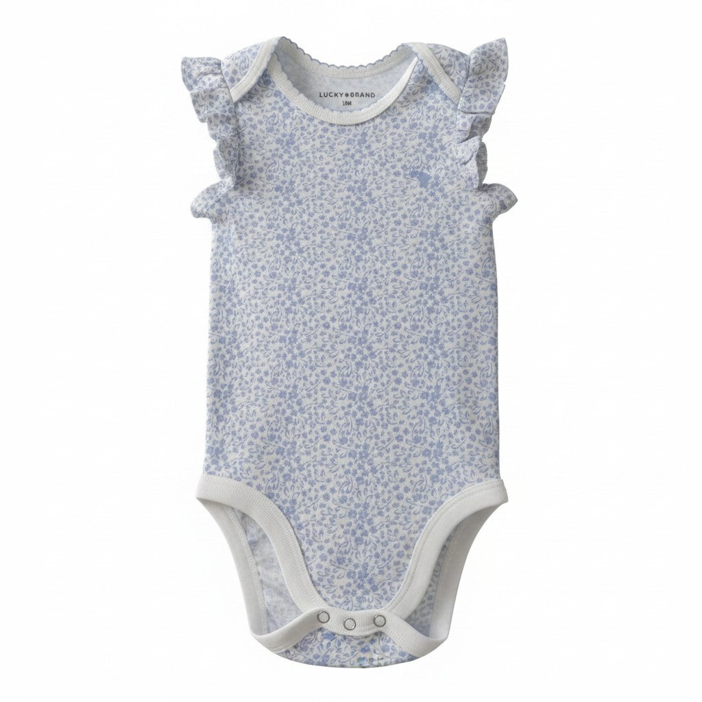 Lucky Brand 3-Piece Floral Bodysuit & Leggings Set – Size 18M