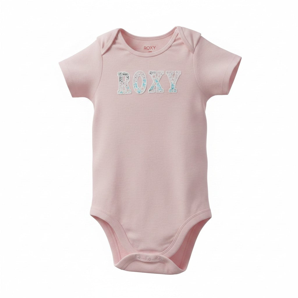 Roxy 3-Piece Bodysuit & Leggings Set – Pink Pastel Print | Size 18M