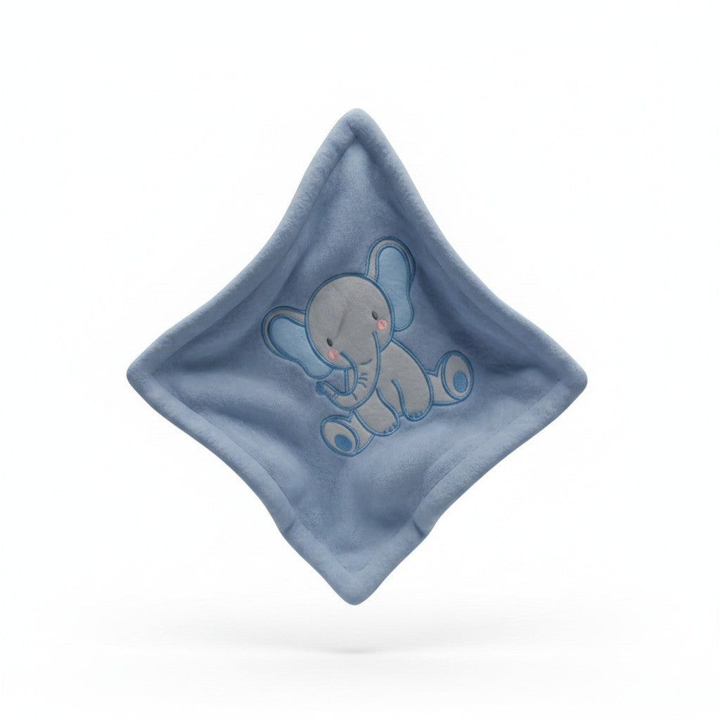 Baby Elements Plush Elephant Baby Blanket – Blue | 30" x 40"