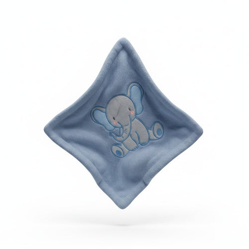 Baby Elements Plush Elephant Baby Blanket – Blue | 30" x 40"