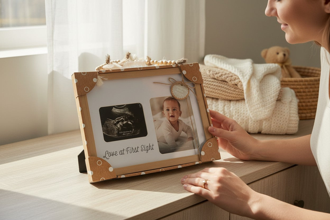 Pearhead Love at First Sight Sonogram & Baby Photo Frame