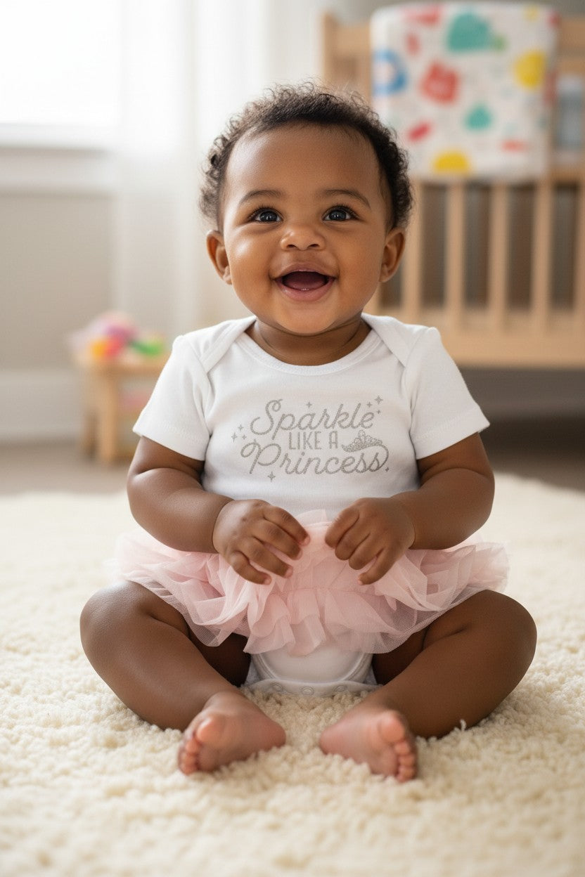 Hudson Baby 3-Pack Princess Bodysuits – Pink & White | Size 3-6M