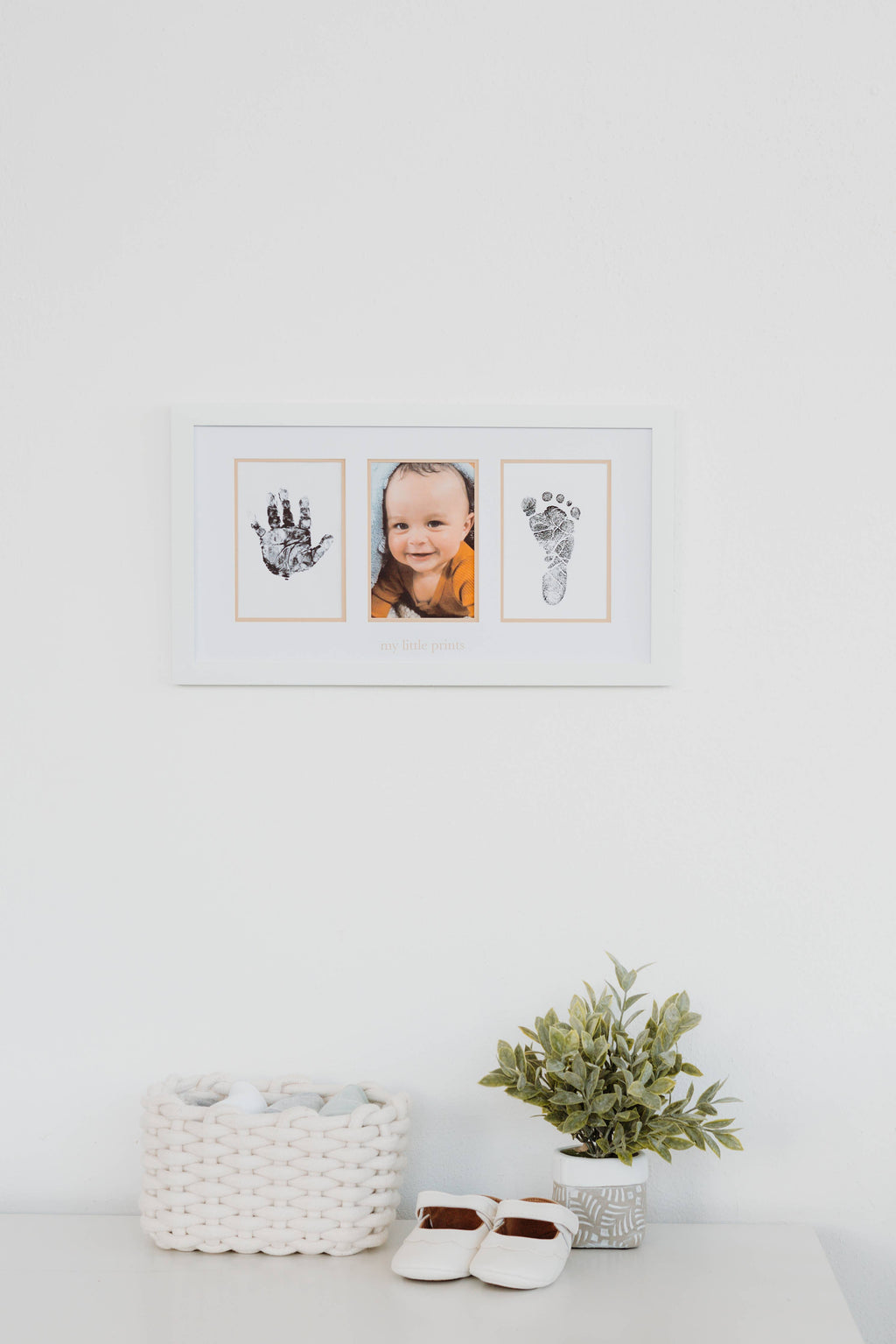 Baby Handprint Footprint Collage Photo Frame