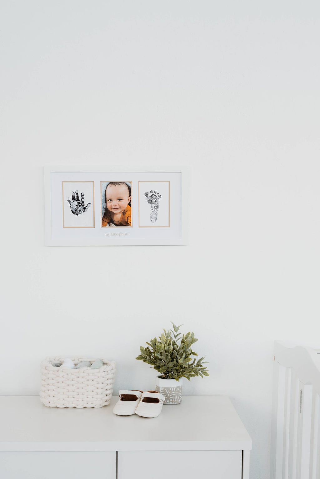 Baby Handprint Footprint Collage Photo Frame