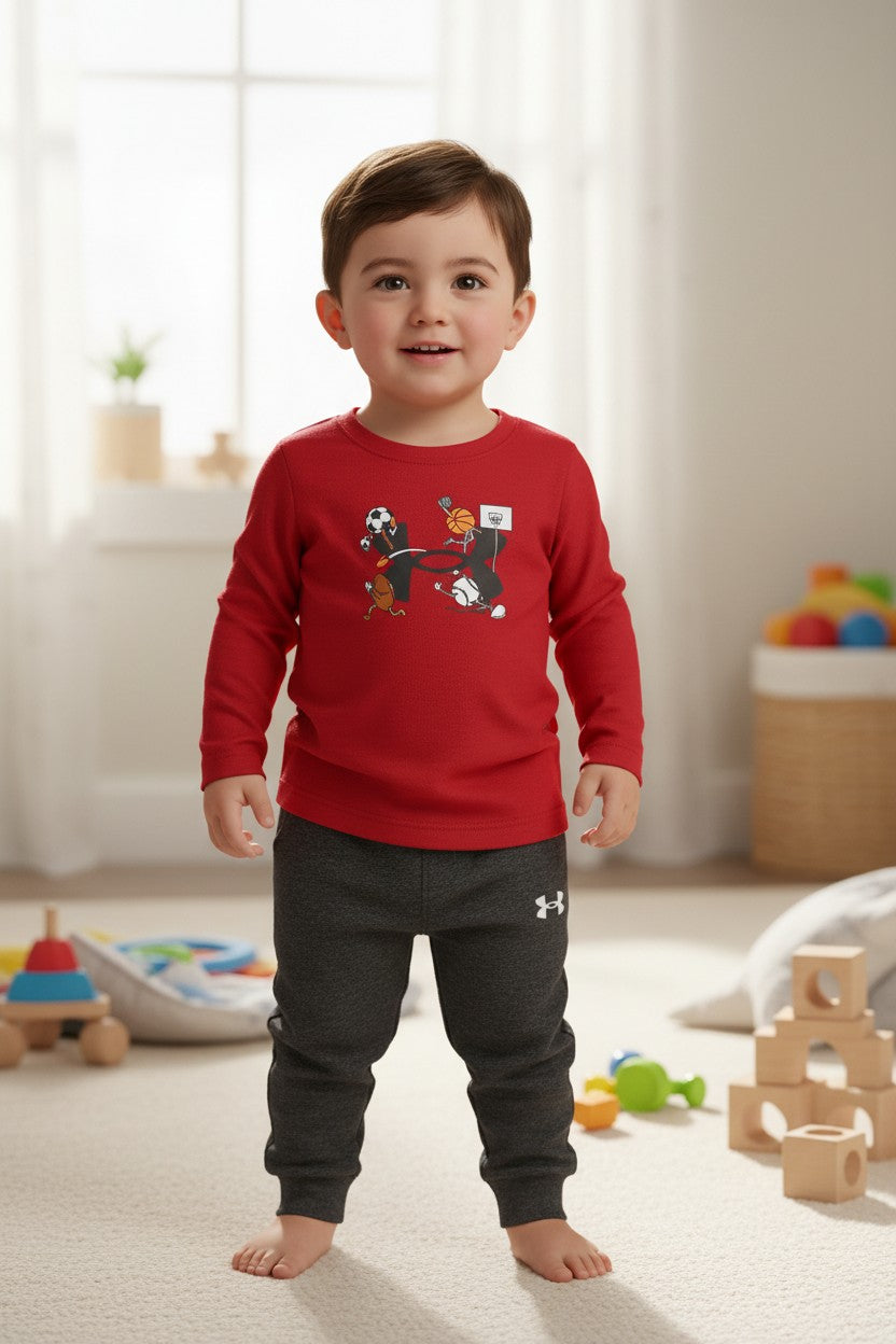 Under Armour Boys Multi-Sport Long Sleeve Top & Jogger Pants Set | 12M