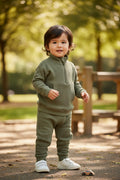 Carter's Toddler Boy 2-Piece Waffle Knit Pullover & Jogger Set | Olive Green | 3T