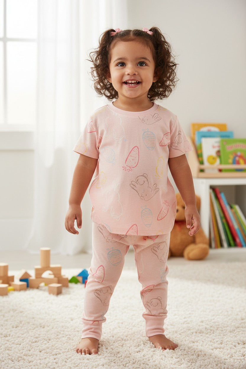 Carter's Easter Bunny 2-Piece Pajama Set | Toddler Girls | Pink | 3T